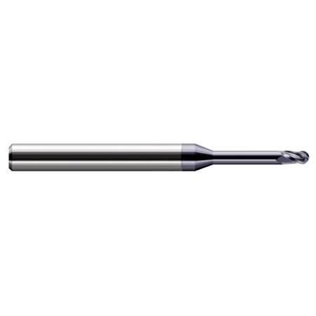 Harvey Tool Miniature End Mill - Ball - Long Reach, Stub Flute, 0.0150" (1/64) 868215-C3
